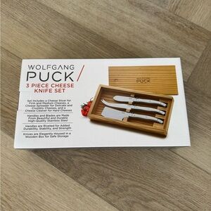 Brand New!  Wolfgang Puck 3 Piece Cheese Knife Set